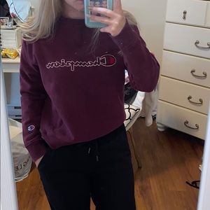 Burgundy/purple champion crew neck